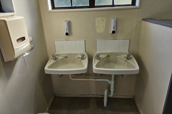 Communal mens bathroom